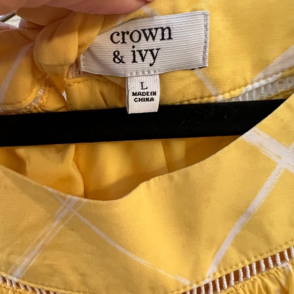 Crown & Ivy Tie Back Tile Print Women’s Eyelet Dress - Picture 2 of 8